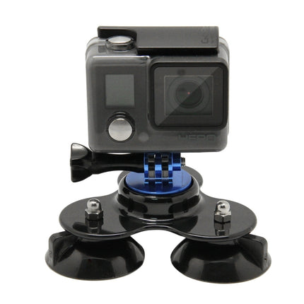 Triangle Direction Suction Cup Mount with Tripod Mount + Handle Screw for GoPro HERO10 Black / HERO9 Black /HERO8 Black /7 /6/ 5 /5 Session /4 /3+ /3 /2 /1, Xiaoyi and Other Action Cameras(Dark Blue)-garmade.com