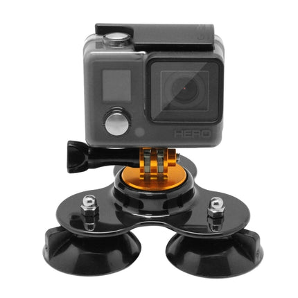 Triangle Direction Suction Cup Mount with Tripod Mount + Handle Screw for GoPro HERO10 Black / HERO9 Black /HERO8 Black /7 /6/ 5 /5 Session /4 /3+ /3 /2 /1, Xiaoyi and Other Action Cameras(Gold)-garmade.com