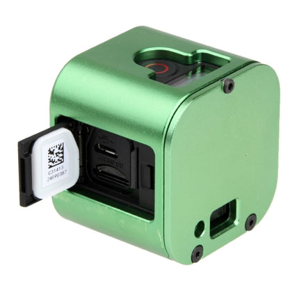 Housing Shell CNC Aluminum Alloy Protective Cage with Insurance Back Cover for GoPro HERO5 Session /HERO4 Session /HERO Session(Green)-garmade.com