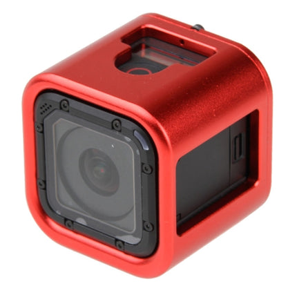 Housing Shell CNC Aluminum Alloy Protective Cage with Insurance Back Cover for GoPro HERO5 Session /HERO4 Session /HERO Session(Red)-garmade.com