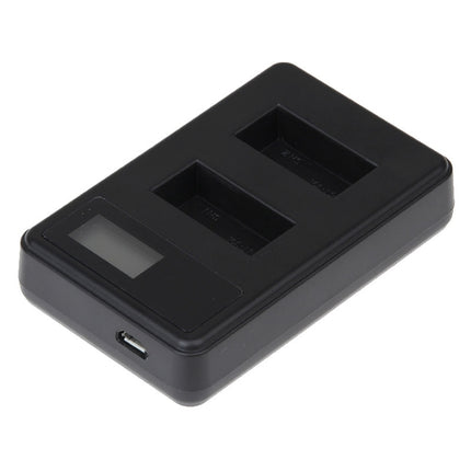 LCD Screen Dual Batteries Charger for GoPro HERO3+ /3 (AHDBT-301, AHDBT-302), Displays Charging Capacity(GP158-B)-garmade.com