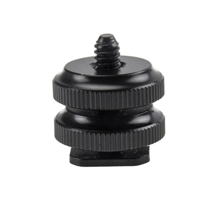 Reinforced Hot Shoe Aluminum Alloy 1/4 inch Screw Adapter with Double Nut for DSLR Cameras, GoPro HERO9 Black /HERO8 Black /7 /6/ 5 /5 Session /4 /3+ /3 /2 /1-garmade.com