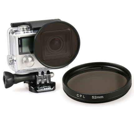 52mm Round Circle CPL Lens Filter for GoPro HERO 4 / 3+, Xiaoyi Sport Cameras and Other Sport Cameras Dive Housing-garmade.com