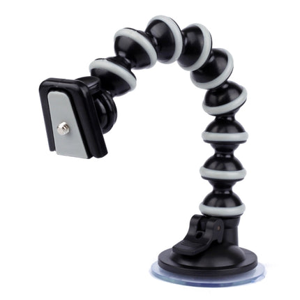 Steering Car Glass Suction Cup Mount for PULUZ Action Sports Cameras Jaws Flex Clamp Mount for GoPro HERO10 Black / HERO9 Black / HERO8 Black /7 /6 /5 /5 Session /4 Session /4 /3+ /3 /2 /1, DJI Osmo Action, Xiaoyi and Other Action Cameras-garmade.com