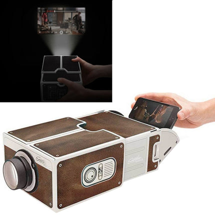 Cardboard Smartphone Projector 2.0 / DIY Mobile Phone Projector Portable Cinema-garmade.com