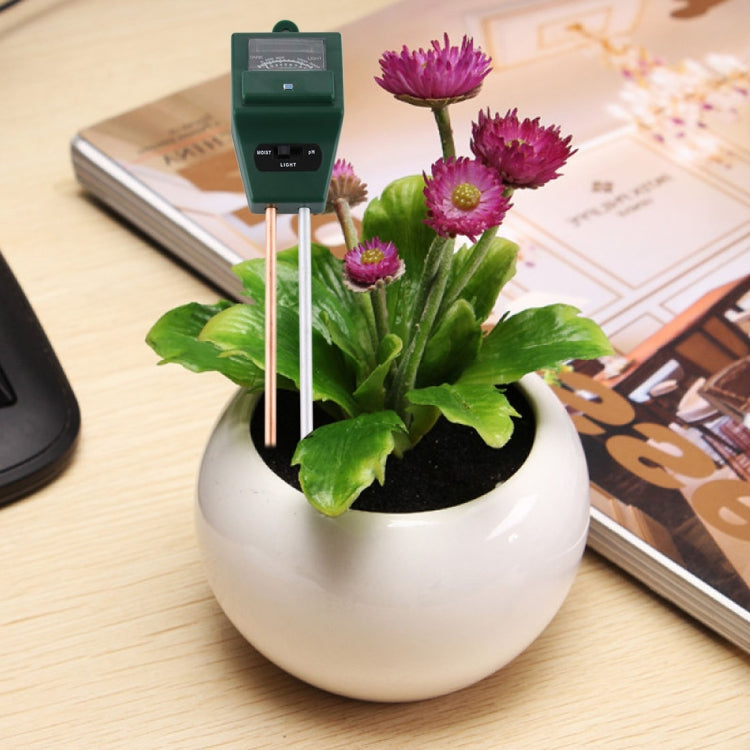 plant pot moisture indicator 3 in 1 Plant Flowers Soil Meter (PH + Moisture + Light)(Green) – Garmade