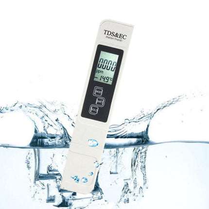 Digital Multi-function LCD Monitor TDS & EC Meter Water Measurement Test Tool(Beige)-garmade.com
