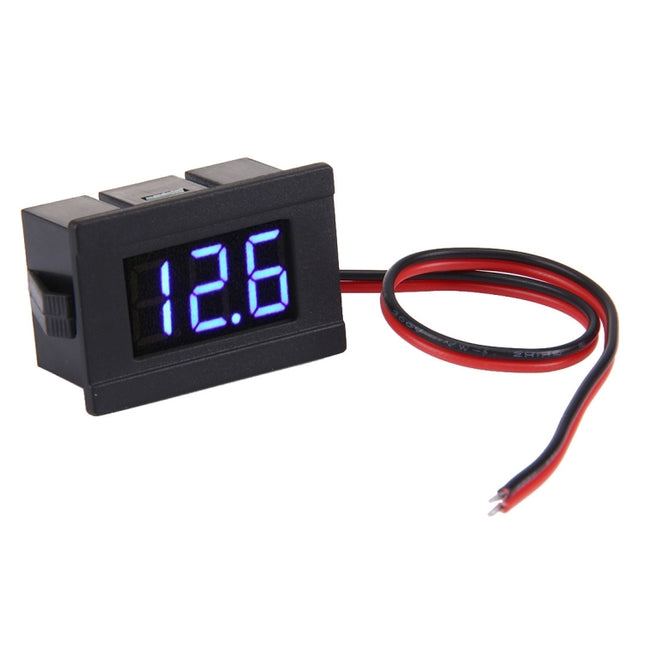 V33D 2 Wires Blue Light Display Mini Digital Voltage Meter, Measure Voltage: DC 4.5-120V-garmade.com
