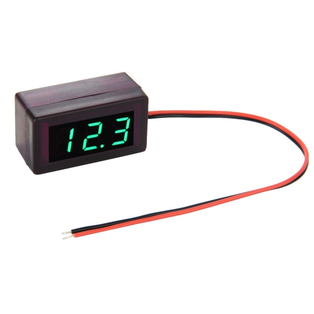 V42D 2 Wires Green Light Display Mini Digital Voltage Panel Meter, Measure Voltage: DC DC 1.7-25V-garmade.com