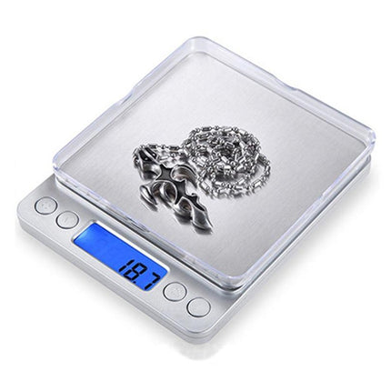 2000g x 0.1g Digital Electronic Balance Weight Scale(Silver)-garmade.com