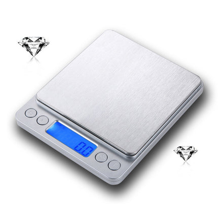 2000g x 0.1g Digital Electronic Balance Weight Scale(Silver)-garmade.com