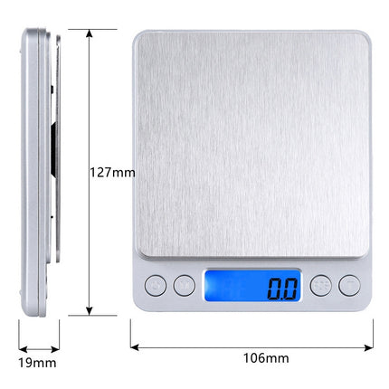 2000g x 0.1g Digital Electronic Balance Weight Scale(Silver)-garmade.com