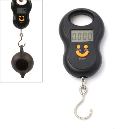 LCD Portable Electronic Handheld Hanging Digital Scale, Excluding Batteries(Black)-garmade.com