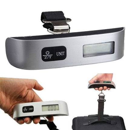 Mini Handheld Luggage Electronic scales with Zero and Tare(Black)-garmade.com