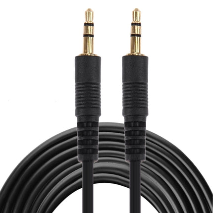 Aux Cable, 3.5mm Male Mini Plug Stereo Audio Cable, Length: 5m (Black + Gold Plated Connector)-garmade.com