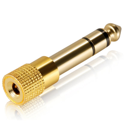 Gold Plated 6.35mm Male to 3.5mm Stereo Jack Adaptor Socket Adapter-garmade.com