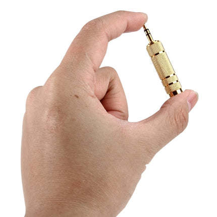 Gold Plated 3.5mm Plug to 6.35mm Stereo Jack Adaptor Socket Adapter-garmade.com