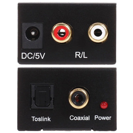 Digital Optical Coax to Analog RCA Audio Converter(Black)-garmade.com