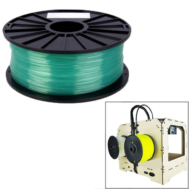 PLA 1.75 mm Transparent 3D Printer Filaments(Green)-garmade.com