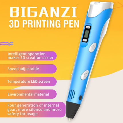 Hand-held 3D Printing Pen, EU Plug(Yellow)-garmade.com