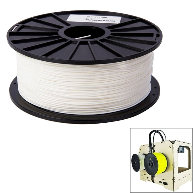 ABS 1.75 mm Color Series 3D Printer Filaments, about 395m(White)-garmade.com