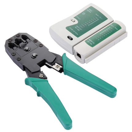 5 in 1 RJ45 Crimping Crimper Stripper Punch Down RJ11 Cat5 Cat6 Wire Line Detector Ethernet Network Cable Tester Tools Kits-garmade.com