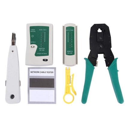 5 in 1 RJ45 Crimping Crimper Stripper Punch Down RJ11 Cat5 Cat6 Wire Line Detector Ethernet Network Cable Tester Tools Kits-garmade.com
