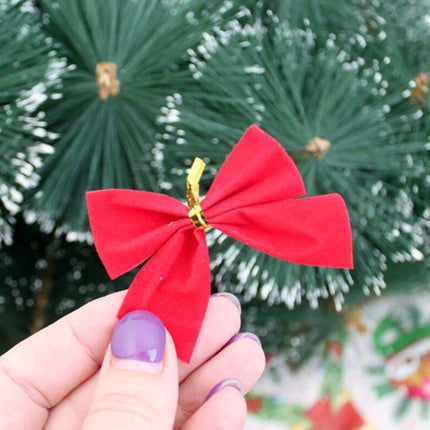 12 PCS Christmas Decoration Ornaments Bowknot Back Golden Twist Tie, Height: 6cm (12pcs in one packaging, the price is for 12pcs)(Red)-garmade.com