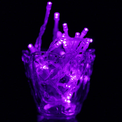 3m String Decoration Light, For Christmas Party, 30 LED, 2-Mode Flash, Battery Powered(Purple Light)-garmade.com