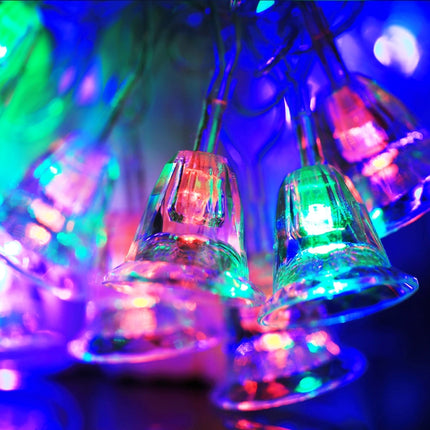 7m Bell Pendants Decoration String Lights, 30-LED Multi-Colored Light (AC 220V / EU Plug)(Transparent)-garmade.com