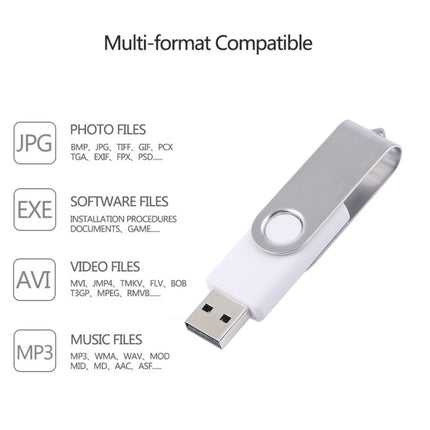 16GB Twister USB 2.0 Flash Disk(White)-garmade.com