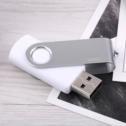 64GB Twister USB 2.0 Flash Disk(White)-garmade.com