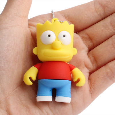 The Simpsons Bart Shape Silicone USB2.0 Flash disk, Special (4GB)-garmade.com