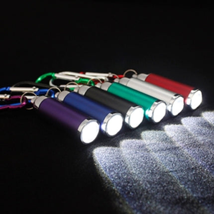 Mini LED Variable Focus Flashlight Torch, with Carabiner Keychain Buckle (Random Color Delivery)-garmade.com