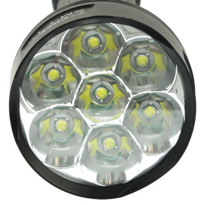 TrustFire TR-J18 LED Flashlight, 5 Mode, 7x Cree XM-L T6, Luminous Flux: 8000lm, Length: 24.5 / 30.5cm-garmade.com