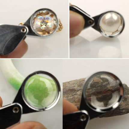 10X - 20X Portable & Rotatable Handheld Jewelry Loupe Magnifier Reading Magnifier (MG22181)(Silver)-garmade.com