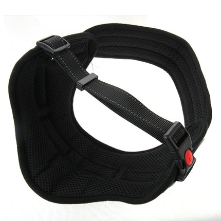 Soft Thicken Pet Chest Suspenders Dog Traction Rope, Size: S (35-50cm)(Black)-garmade.com