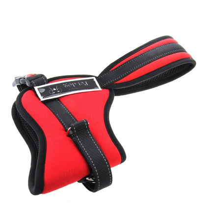 Soft Thicken Pet Chest Suspenders Dog Traction Rope, Size: S (35-50cm)(Red)-garmade.com