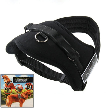 Soft Thicken Pet Chest Suspenders Dog Traction Rope, Size: M (50-65cm)(Black)-garmade.com