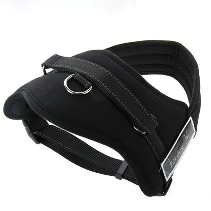 Soft Thicken Pet Chest Suspenders Dog Traction Rope, Size: M (50-65cm)(Black)-garmade.com