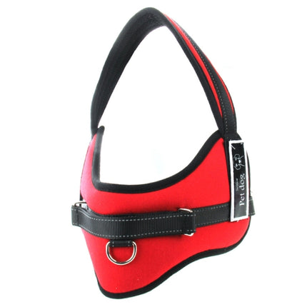 Soft Thicken Pet Chest Suspenders Dog Traction Rope, Size: M (50-65cm)(Red)-garmade.com