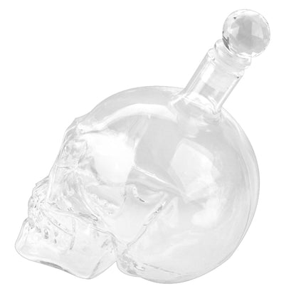 Crystal Glass Skull Bottle for Vodka & Whiskey & Beer Liqueur & Red Wine & Other Beverage, 1000ML-garmade.com