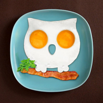 Cartoon Owl Shape Egg Frying Ring Mold Silicone Egg Fried Mould Omelette Mold(Purple)-garmade.com