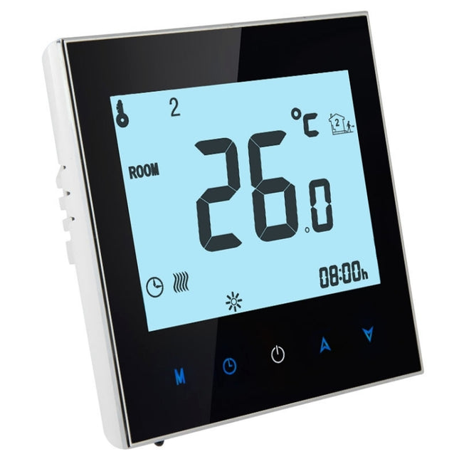 Electric Floor Heating System LCD Display Programmable Room Thermostat(Black)-garmade.com