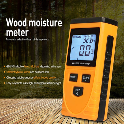 GM630 Digital Wood Moisture Meter with LCD(Orange)-garmade.com