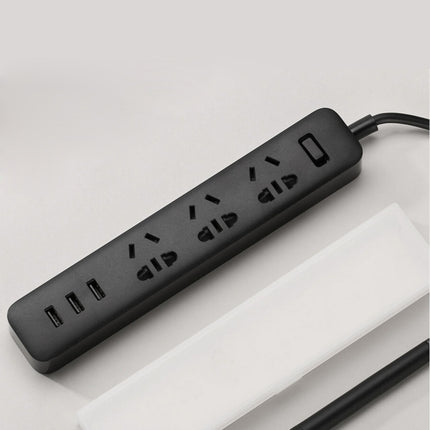 Original Xiaomi Mi Power Strip Patch Board USB3.0 2A Speed Charger Mini Patch board Converter, Cable Length: 1.8M(Black)-garmade.com
