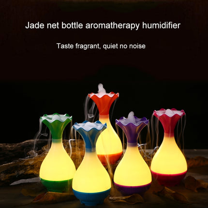 5V 4W USB Vase Aroma Diffuser Air Purifier Humidifier with LED Light for Office / Home Room(Purple)-garmade.com