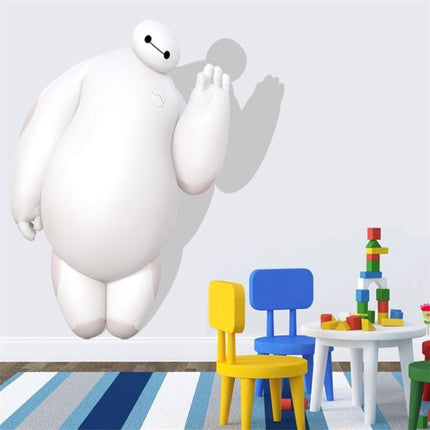 3D Creative Cartoon Baymax Pattern Fashion Wall Stickers, Size: 50cm x 70cm-garmade.com