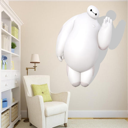 3D Creative Cartoon Baymax Pattern Fashion Wall Stickers, Size: 50cm x 70cm-garmade.com