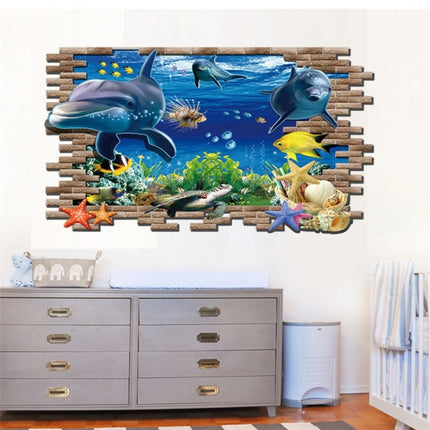 3D Underwater World Creative Fashion Wall Stickers, Size: 60cm x 90cm-garmade.com